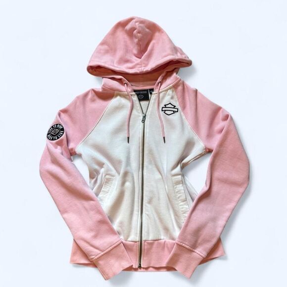 Harley-Davidson Tops - Harley Davidson Women's Pink Zip Up Hoodie